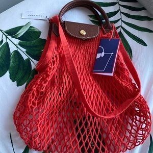 Longchamp Le Pliage Flit Top Handle Bag Red BRAND NEW WITH tags BNWT 15x12inch